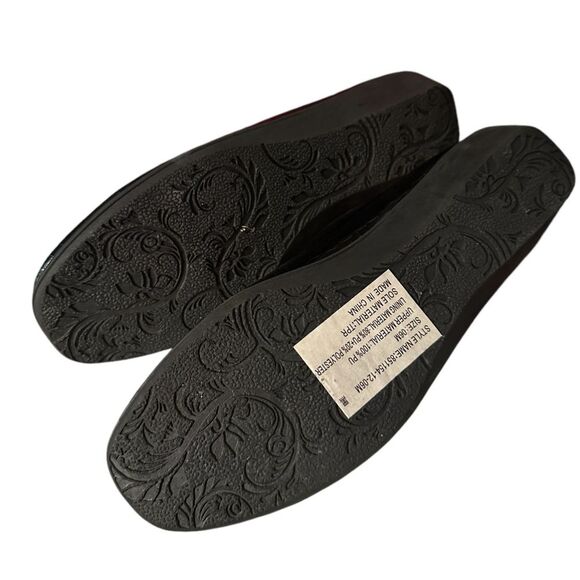 Dr. Leonard’s Xtra-Flex Wedge Loafer. Faux Croc, Black. Size 6 - Picture 4 of 6